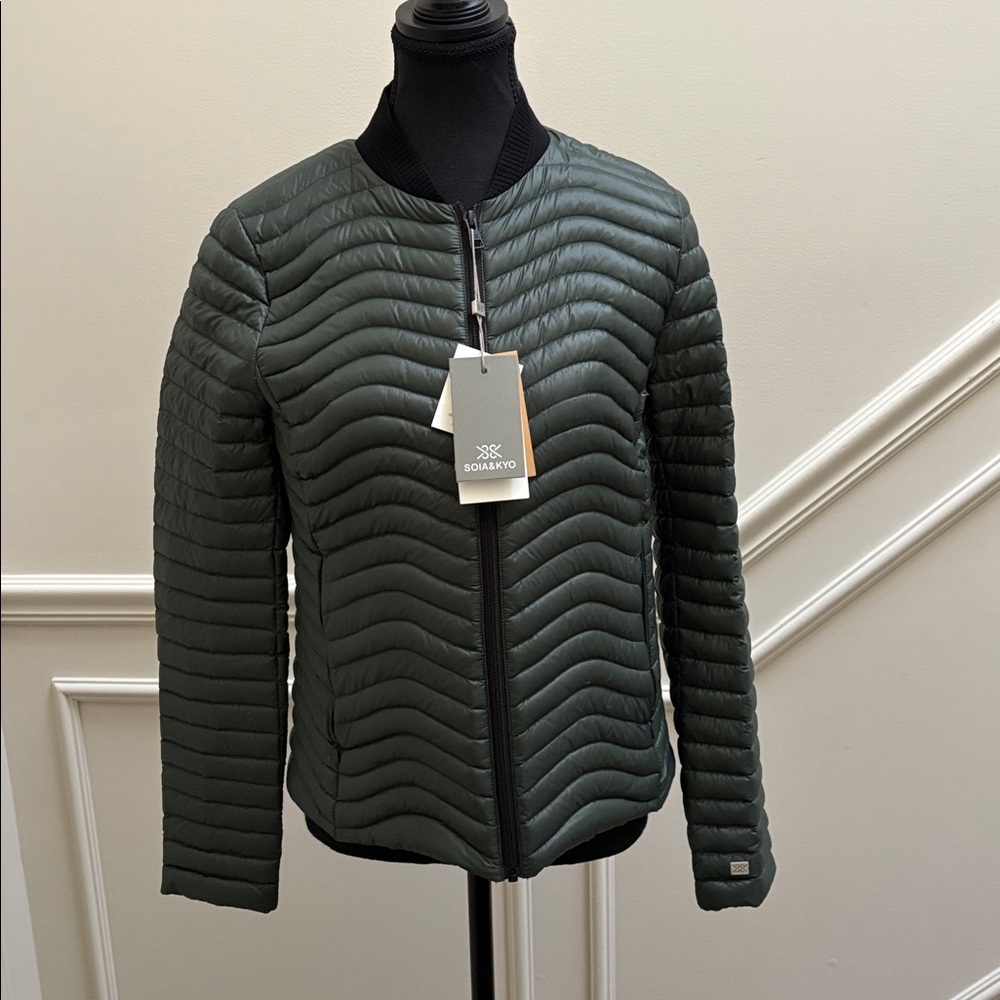 Soia&kyo Robin light down packable jacket in colour evergreen sz s - Picture 9 of 14